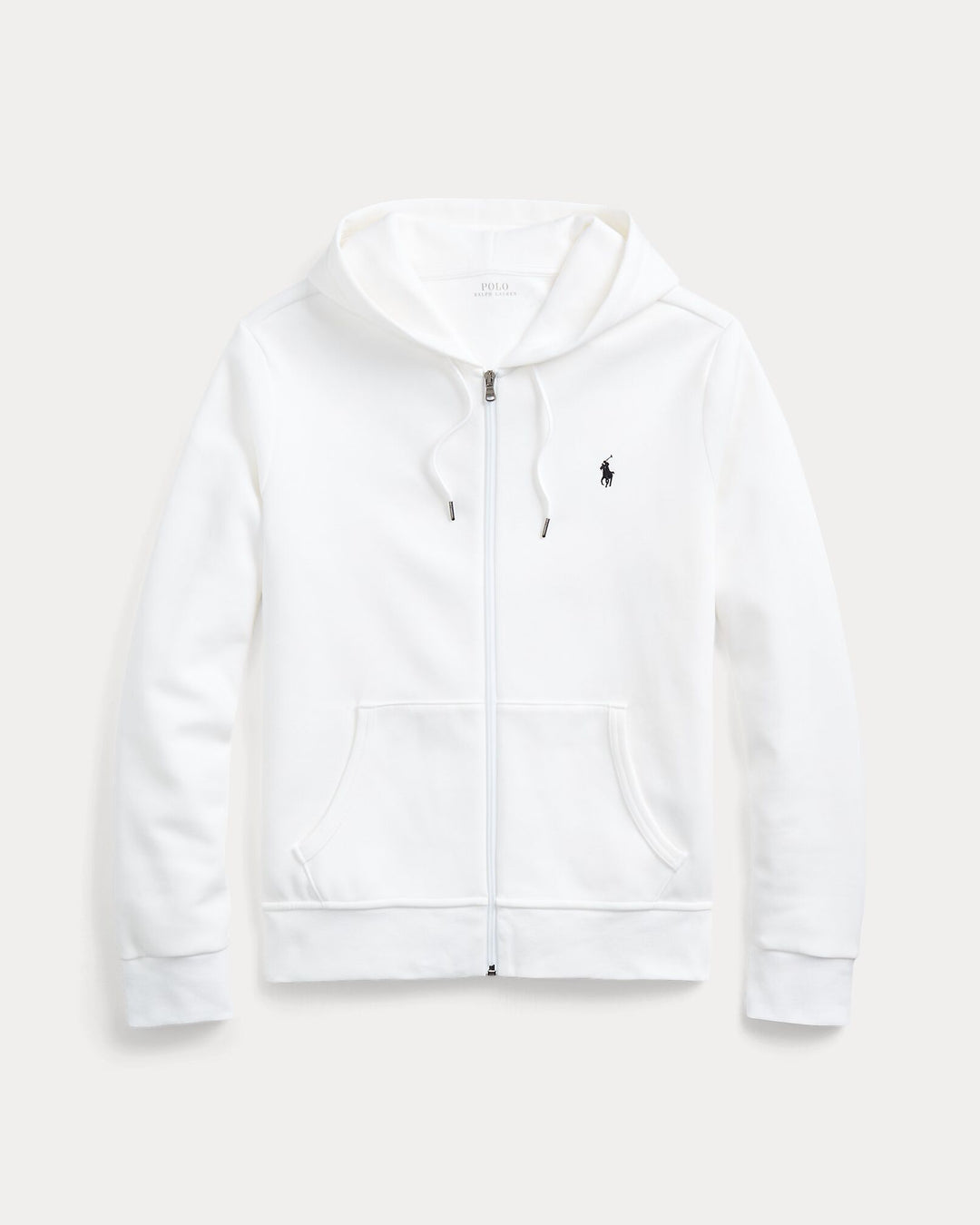 Ralph Lauren Double-Knit Full-Zip Hoodie | White