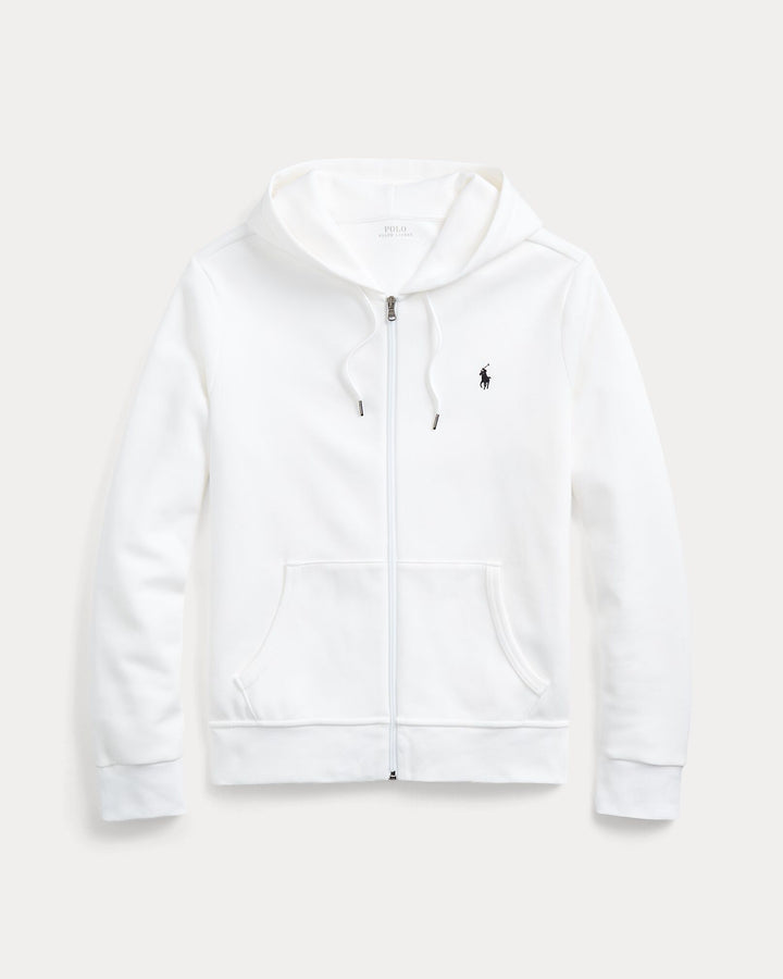 Ralph Lauren Double-Knit Full-Zip Hoodie | White