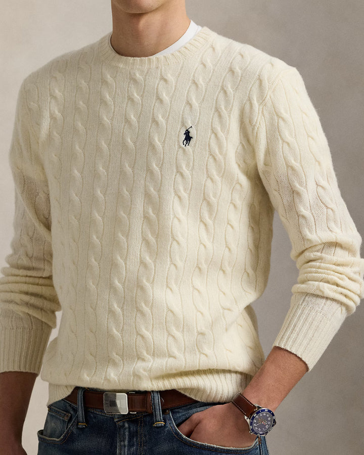Ralph Lauren Cable-Knit Wool-Cashmere Jumper | Cream