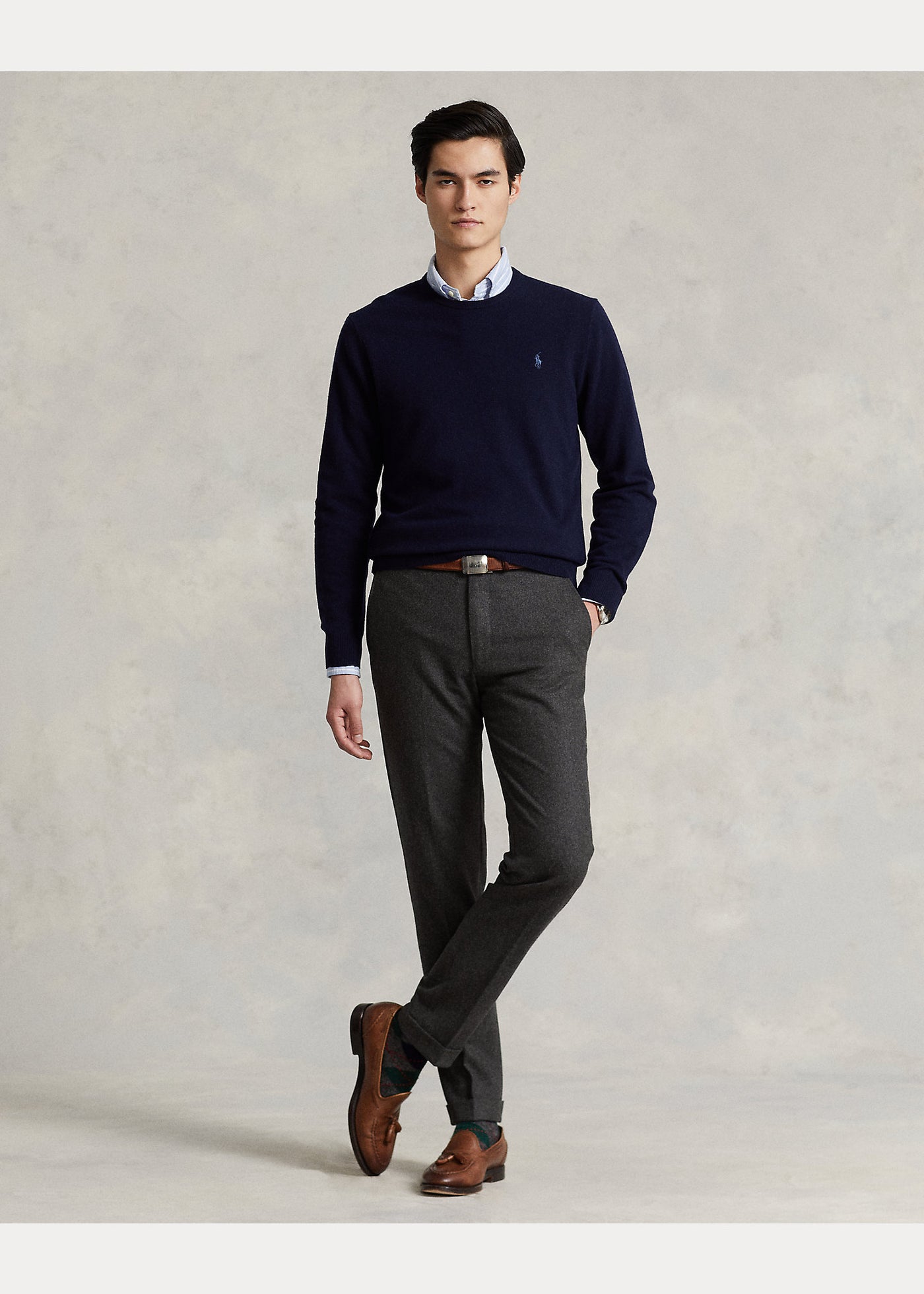 Ralph Lauren Wool Crewneck Jumper | Hunter Navy