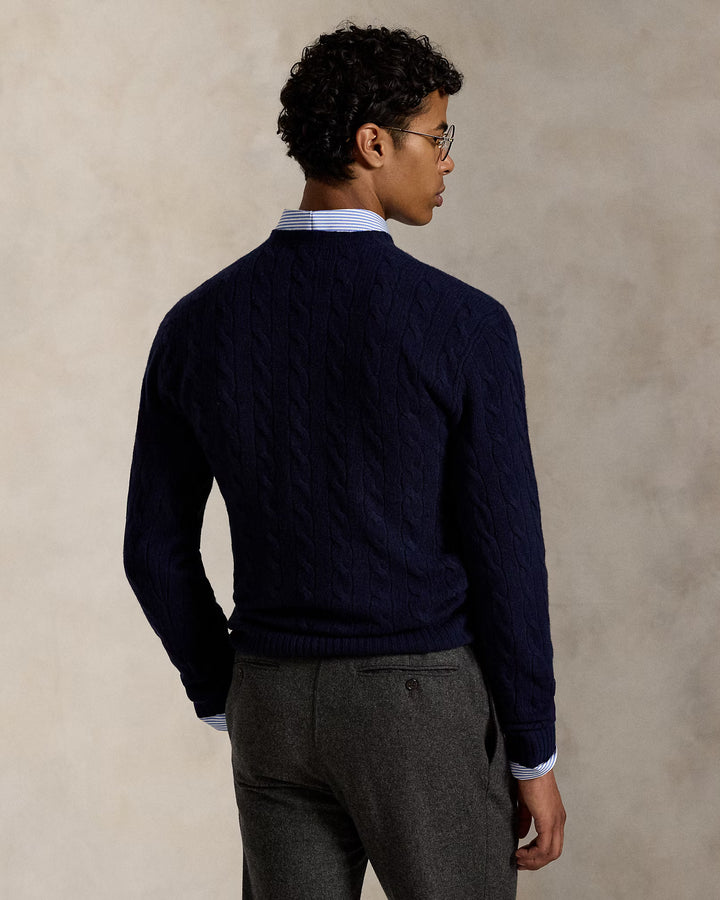 Ralph Lauren Cable-Knit Wool-Cashmere Jumper | Hunter Navy