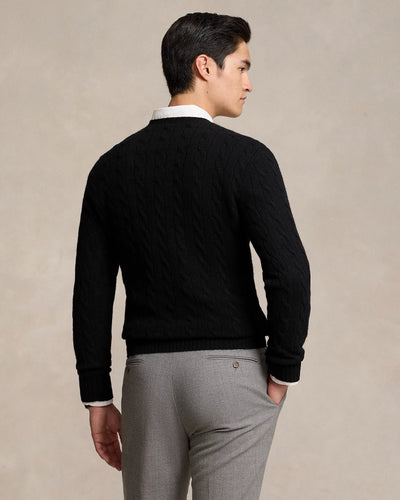 Ralph Lauren Cable-Knit Wool-Cashmere Jumper | Black