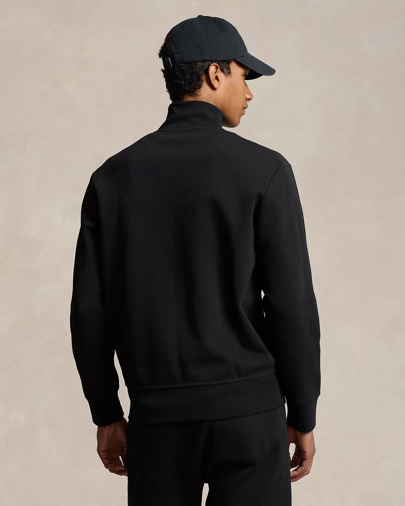 Ralph Lauren Double-Knit Track Jacket | Black