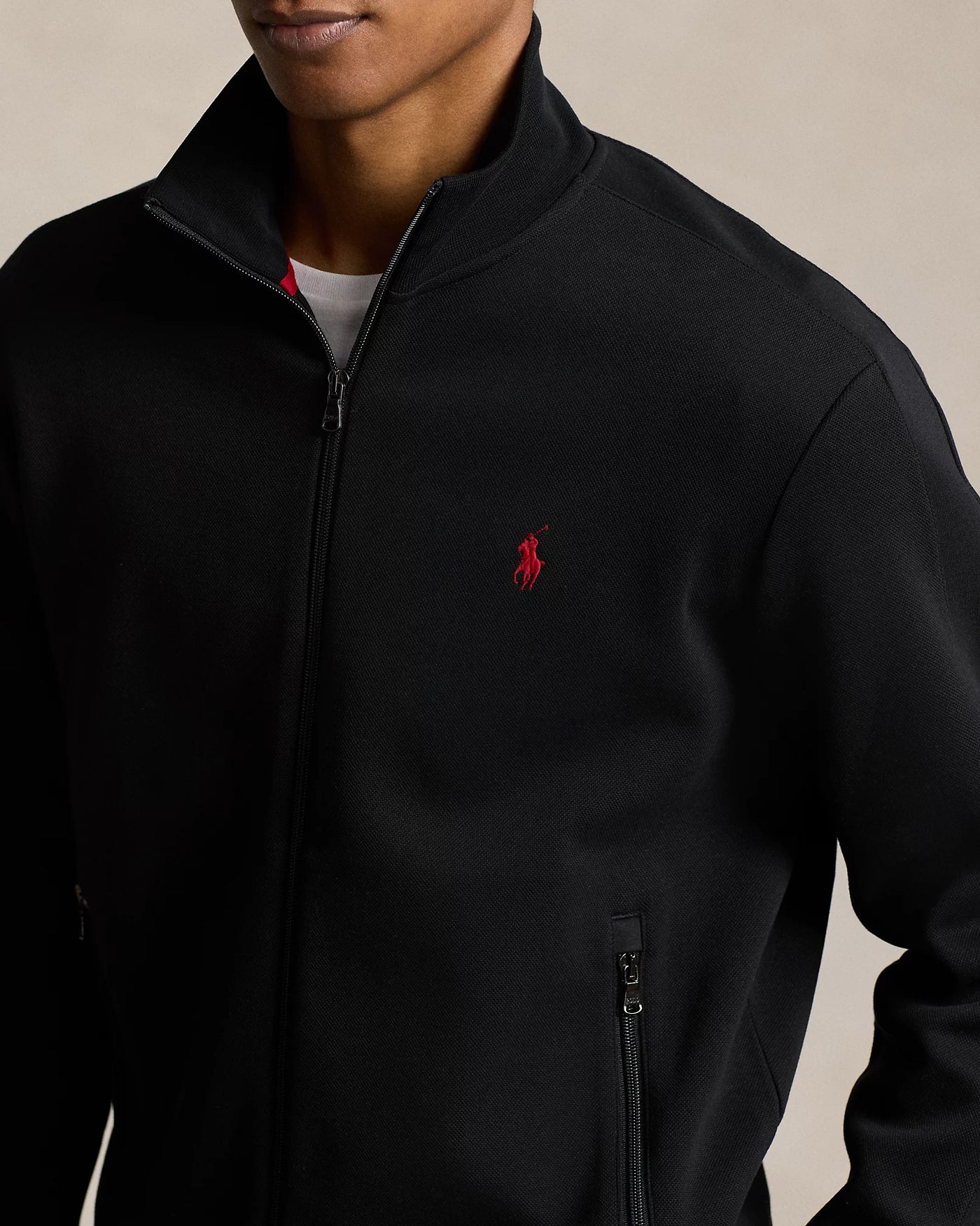 Ralph Lauren Double-Knit Track Jacket | Black