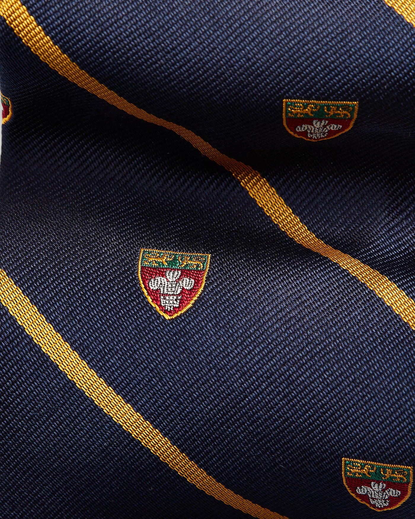 Ralph Lauren Striped Silk Narrow Club Tie | Navy