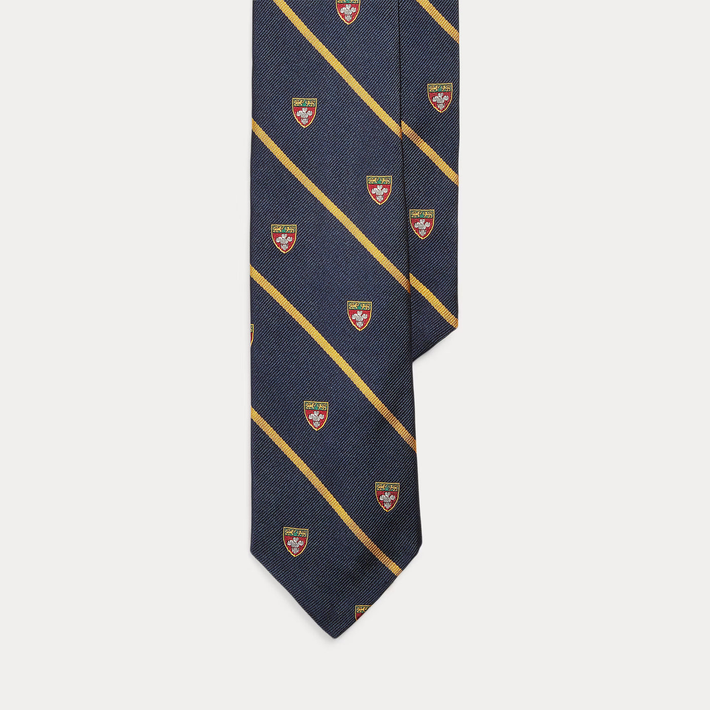 Ralph Lauren Striped Silk Narrow Club Tie | Navy