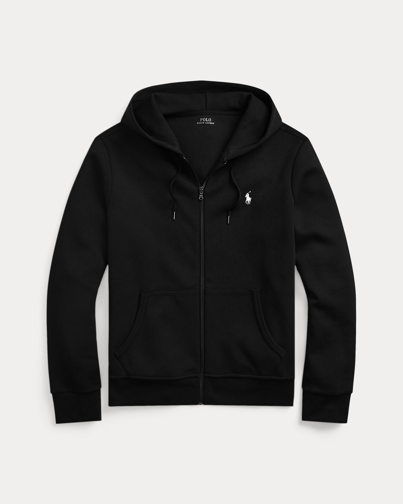 Ralph Lauren Double-Knit Full-Zip Hoodie | Black