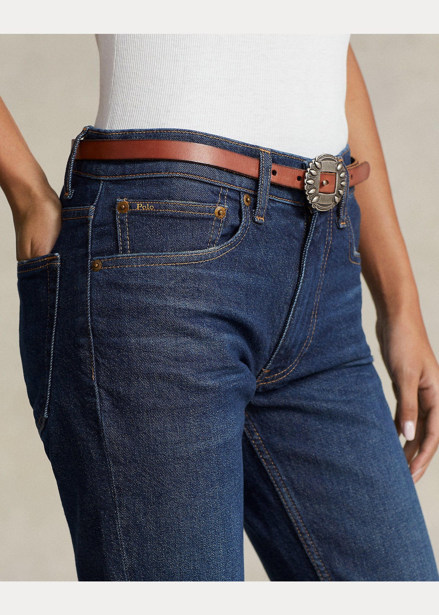 Ralph Lauren Mid-Rise Skinny Jeans | Celebes Wash