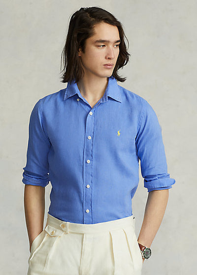 Ralph Lauren Linen Shirt | Harbor Blue