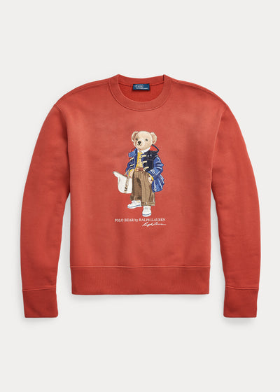 Ralph Lauren Polo Bear Fleece Crewneck Sweatshirt | Faded Red