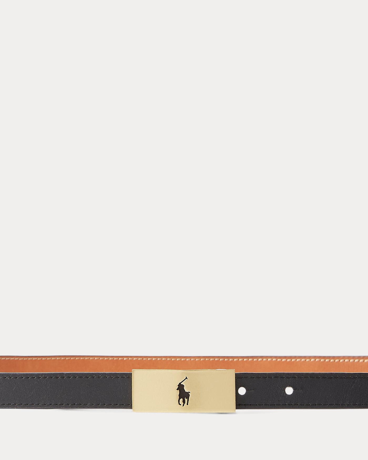 Ralph Lauren Polo ID Reversible Vachetta Leather Belt | Black/Cuoio