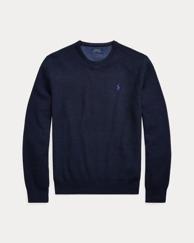 Ralph Lauren Textured Cotton Crewneck Jumper | Navy