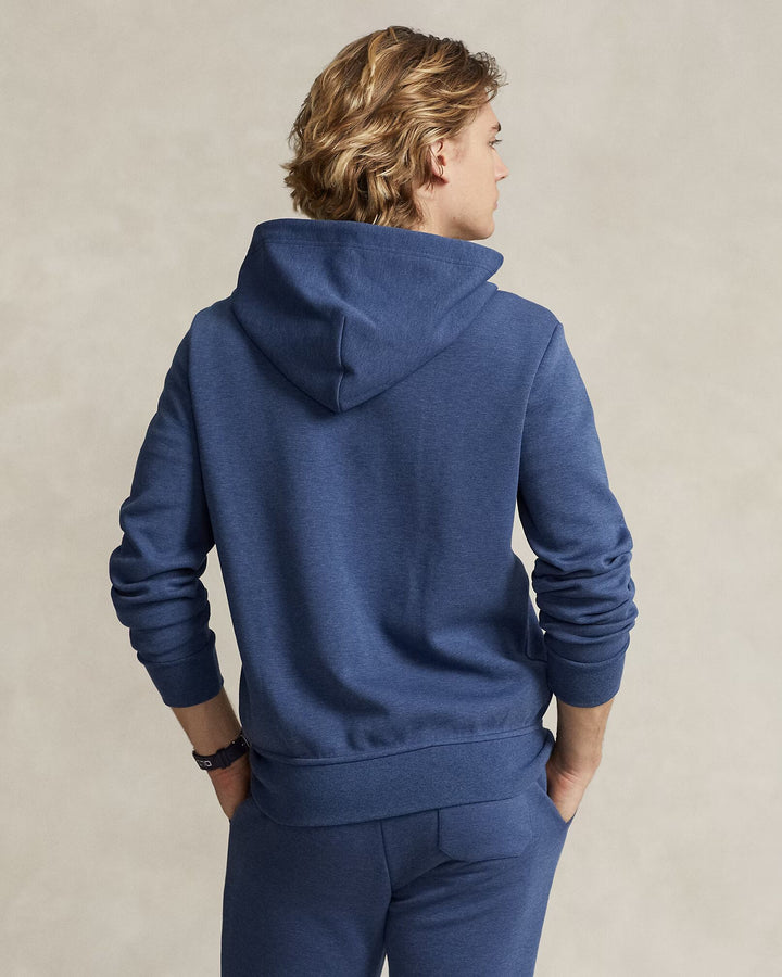 Ralph Lauren Double-Knit Full-Zip Hoodie | Derby Blue