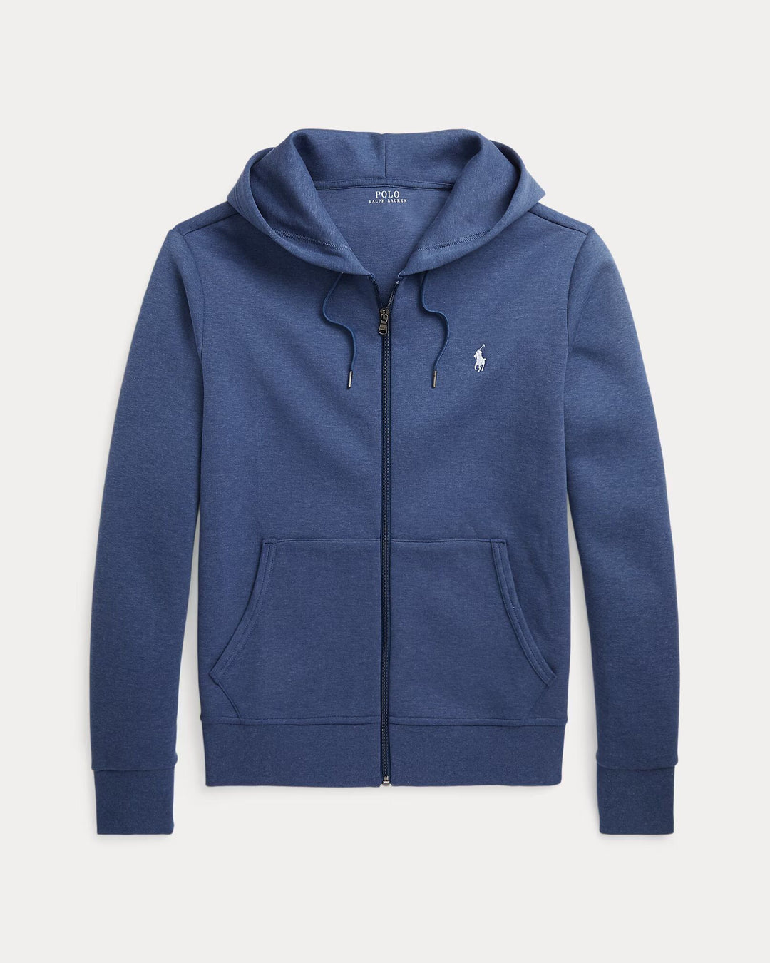 Ralph Lauren Double-Knit Full-Zip Hoodie | Derby Blue