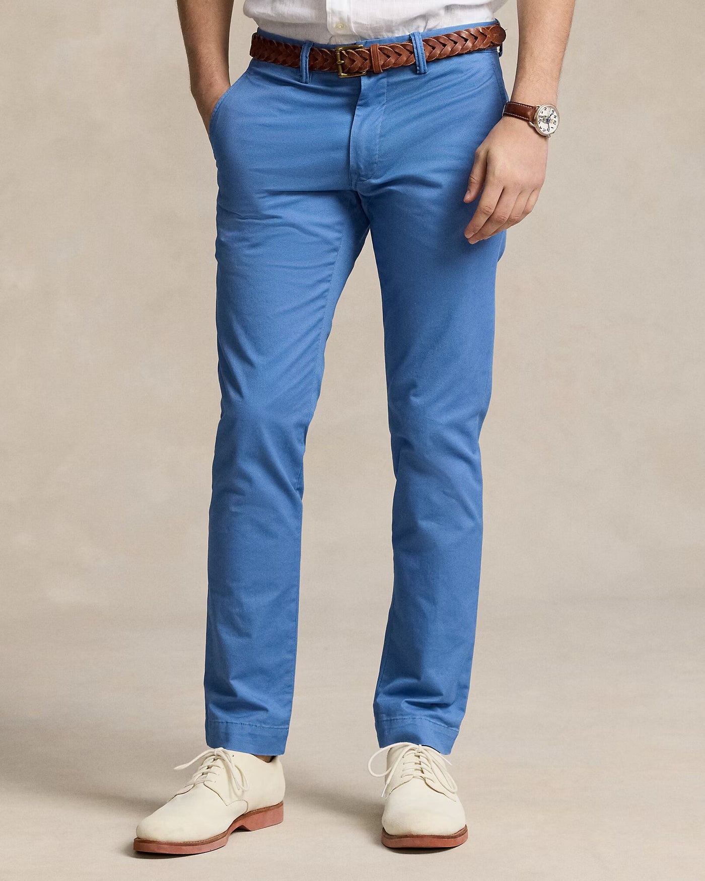 Ralph Lauren Stretch Slim Fit Washed Chino Trouser | Nimes Blue