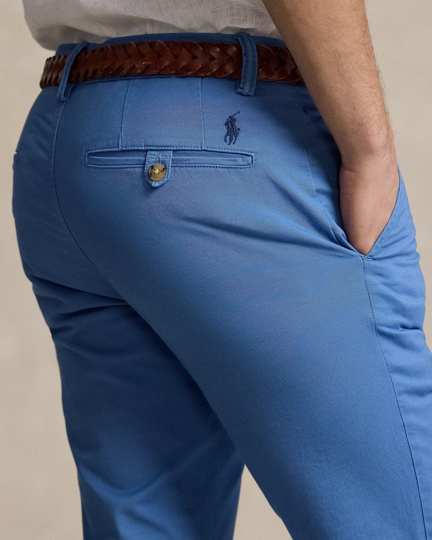 Ralph Lauren Stretch Slim Fit Washed Chino Trouser | Nimes Blue