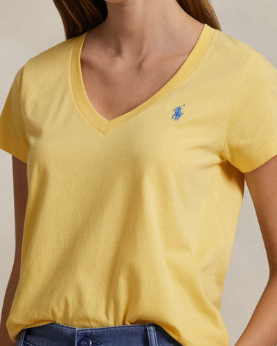 Ralph Lauren Cotton Jersey V-Neck T-Shirt | Corn Yellow