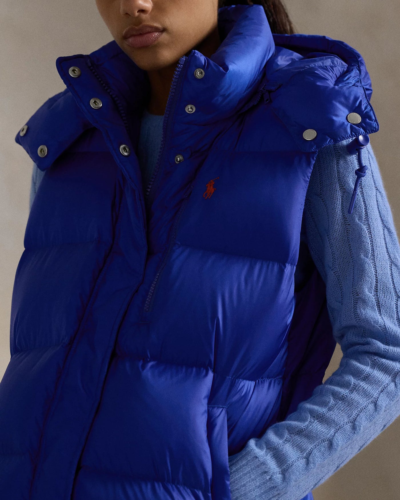 Ralph Lauren Water-Repellent Quilted Down Gilet | New Iris Blue