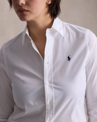 Ralph Lauren Stretch Slim Fit Cotton Shirt | White