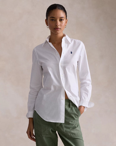 Ralph Lauren Stretch Slim Fit Cotton Shirt | White