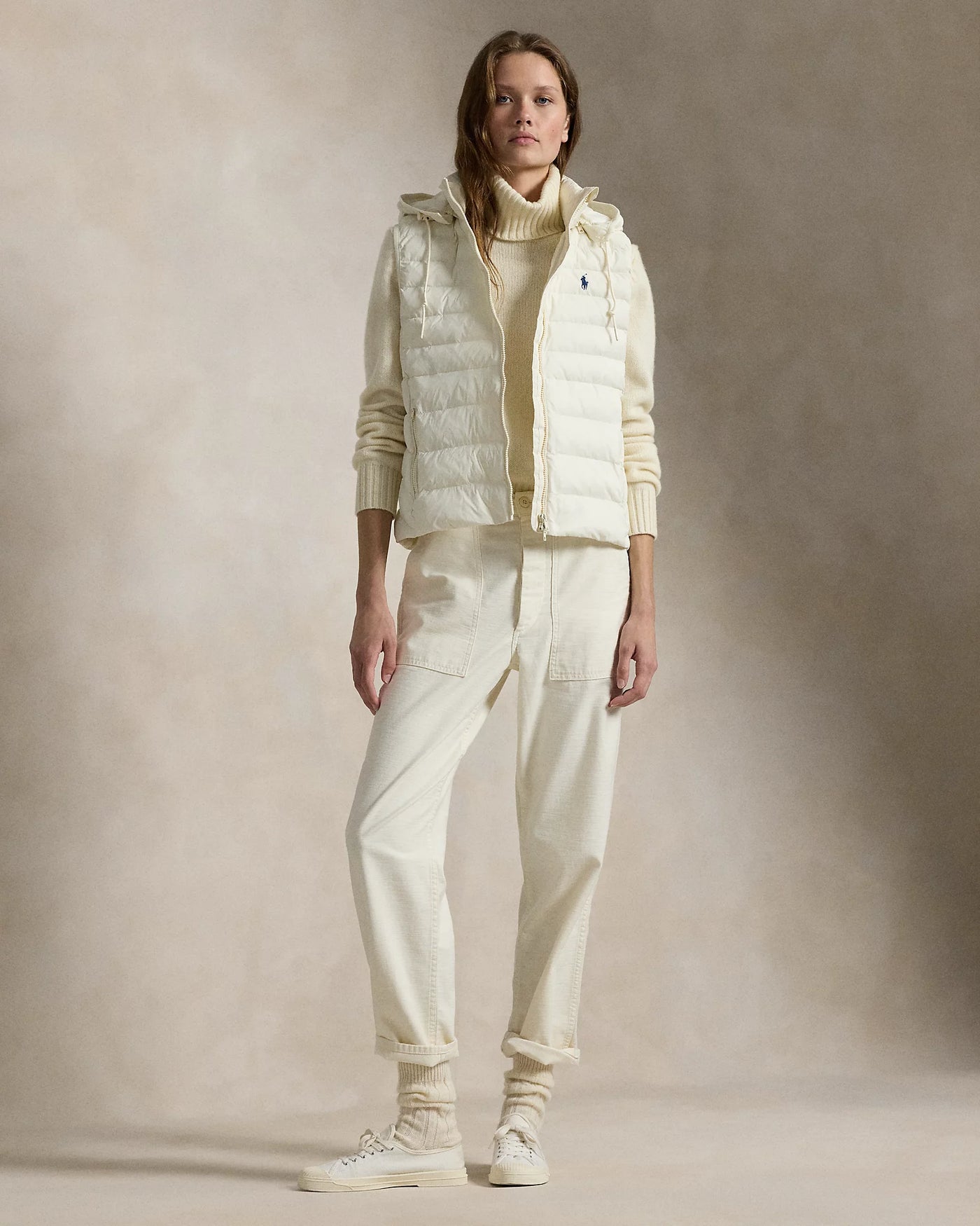 Ralph Lauren Water-Repellent Packable Gilet | Estate Cream