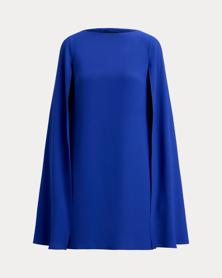 Lauren Ralph Lauren Cape Georgette Cocktail Dress | Cruise Royal