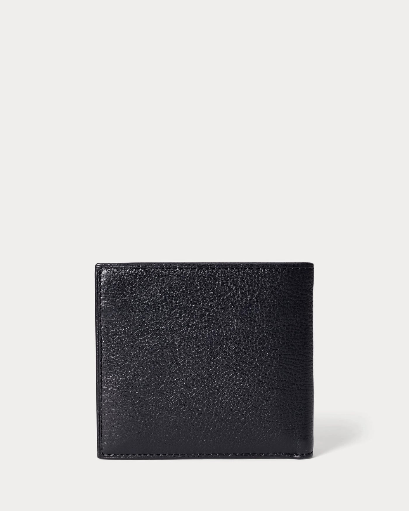 Ralph Lauren Pebbled Leather Billfold Coin Wallet | Black