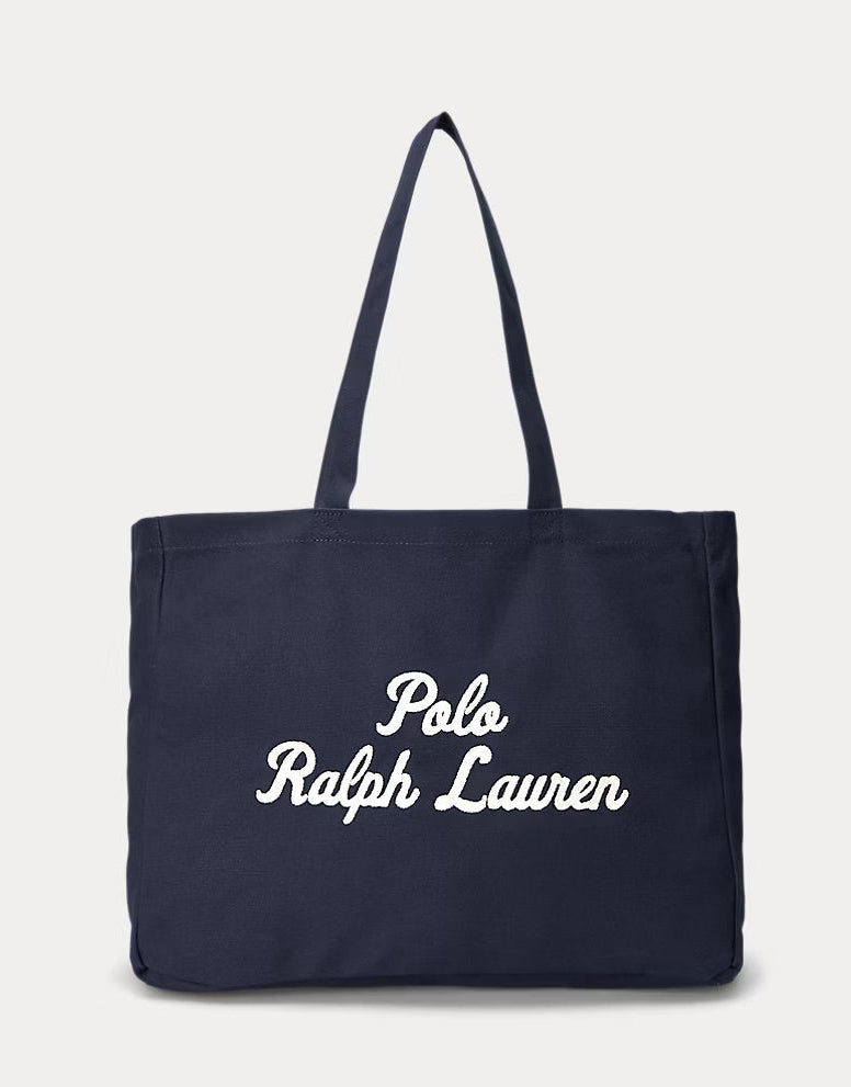 Ralph Lauren Embroidered Canvas Tote | Newport Navy