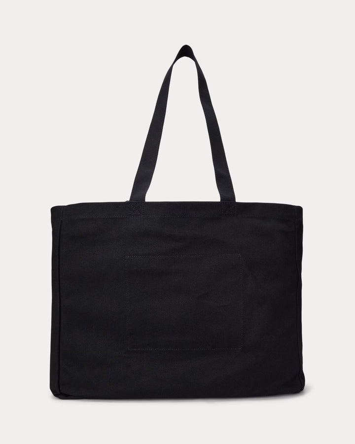 Ralph Lauren Embroidered Canvas Tote | Black
