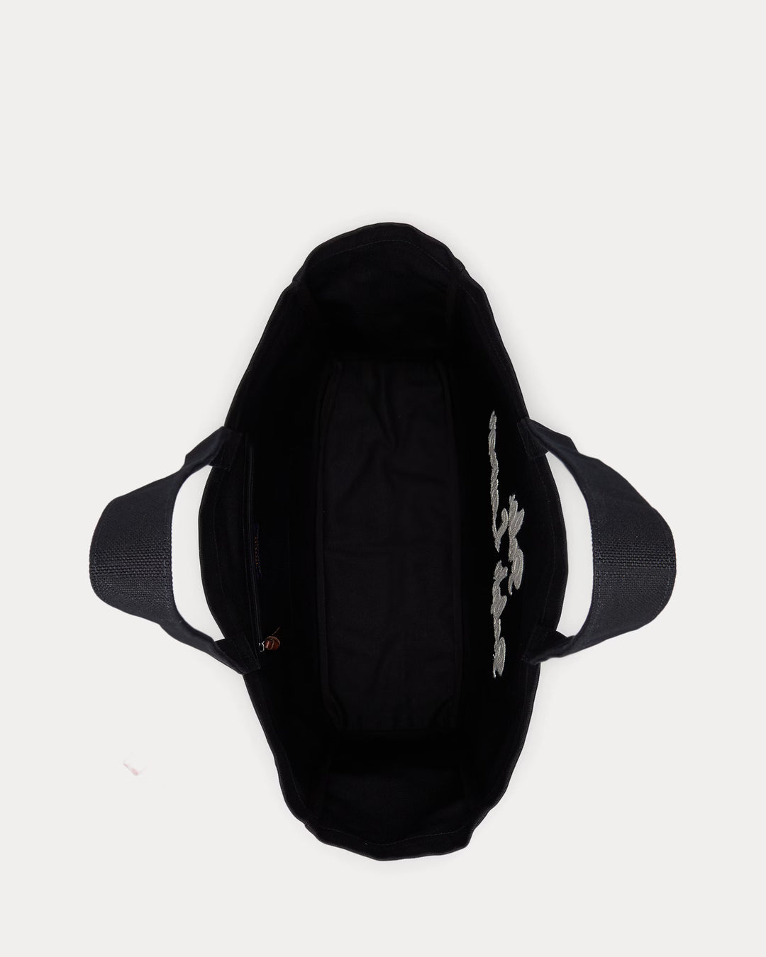 Ralph Lauren Embroidered Canvas Tote | Black