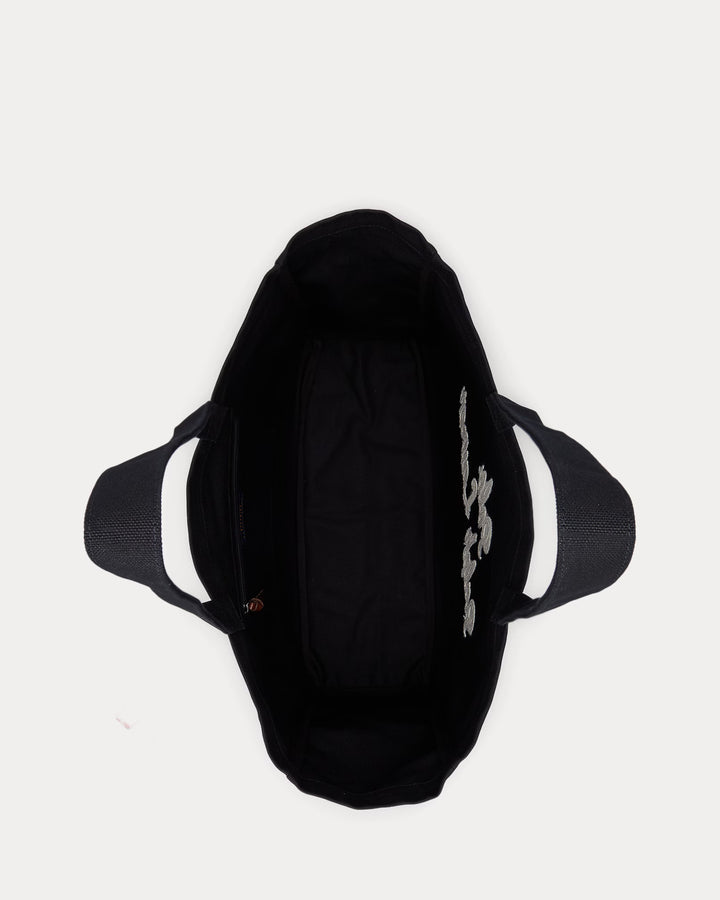 Ralph Lauren Embroidered Canvas Tote | Black