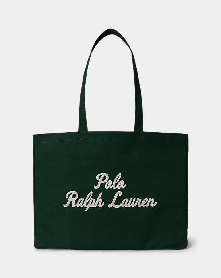 Ralph Lauren Embroidered Canvas Tote | Vintage Pine