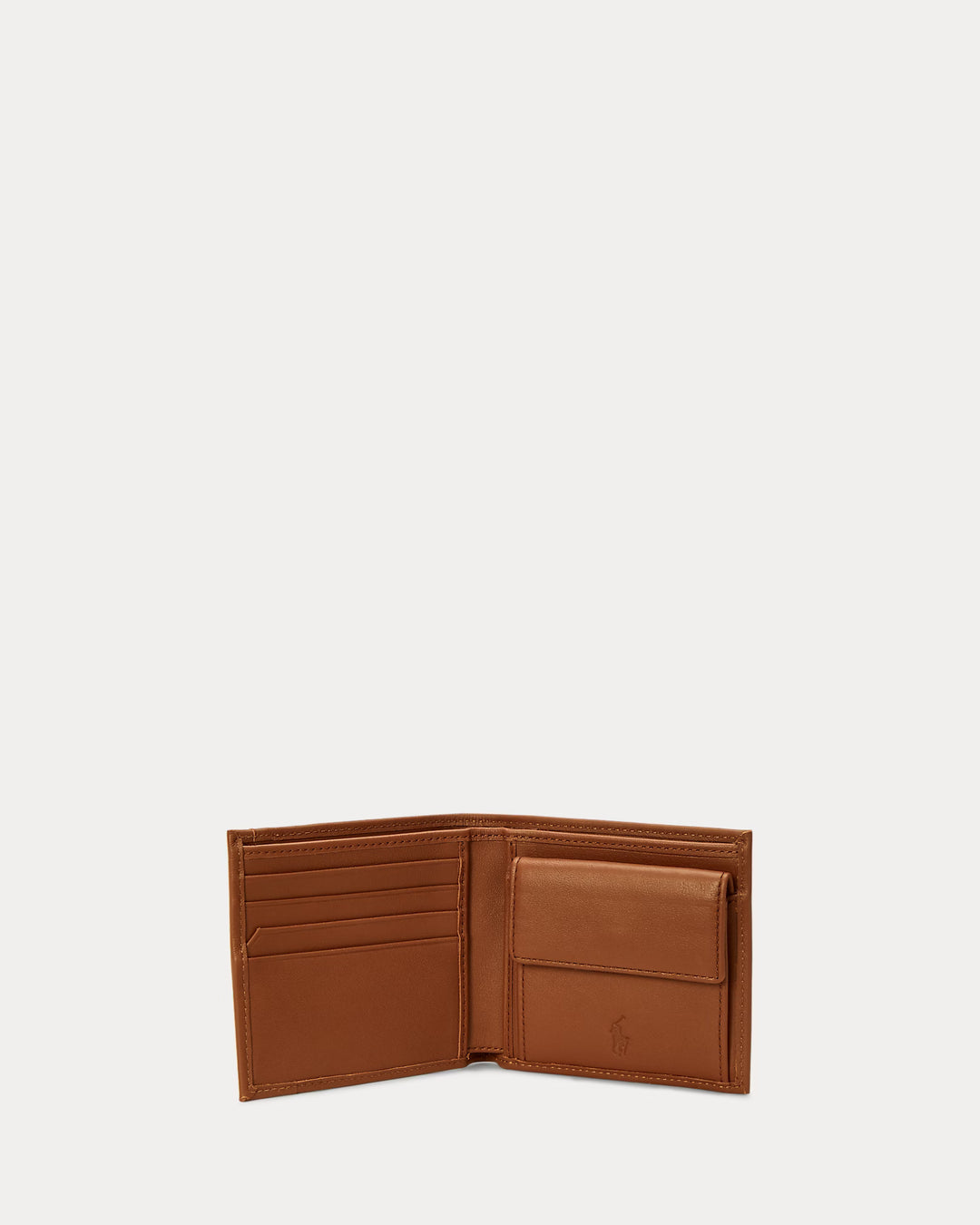Ralph Lauren Smooth Leather Billfold Coin Wallet | Saddle