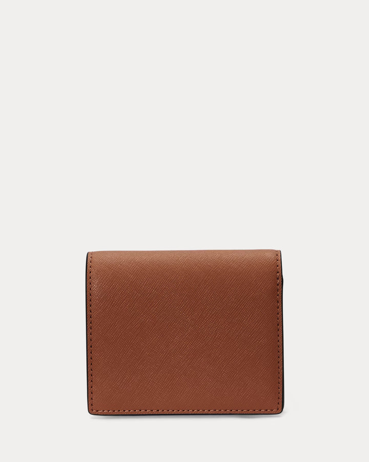 Lauren Ralph Lauren Crosshatch Leather Compact Women's Wallet | Tan