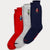 Ralph Lauren Polo Bear Roll-Top 3-Sock Gift Set | Navy/Grey/Red