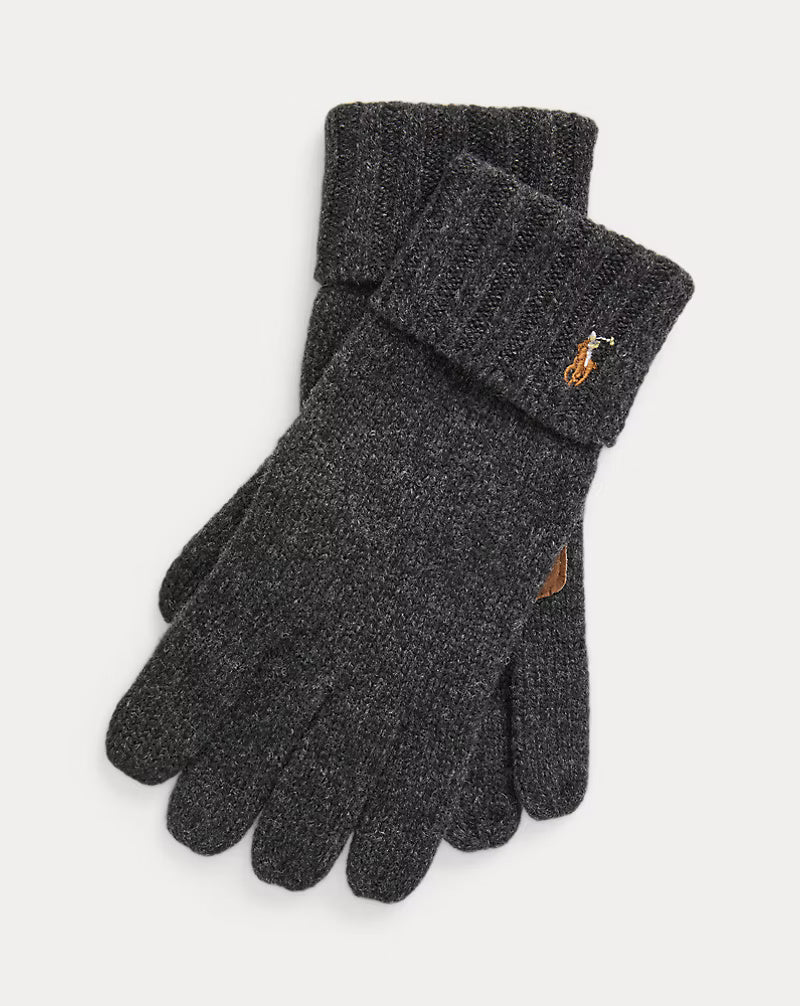 Ralph Lauren Merino Wool Touch Screen Gloves | Charcoal