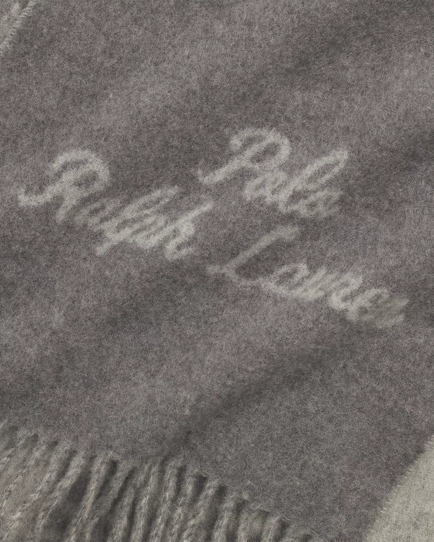 Ralph Lauren Big Pony Wool-Blend Scarf | Med Grey/Light Grey