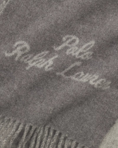 Ralph Lauren Big Pony Wool-Blend Scarf | Med Grey/Light Grey