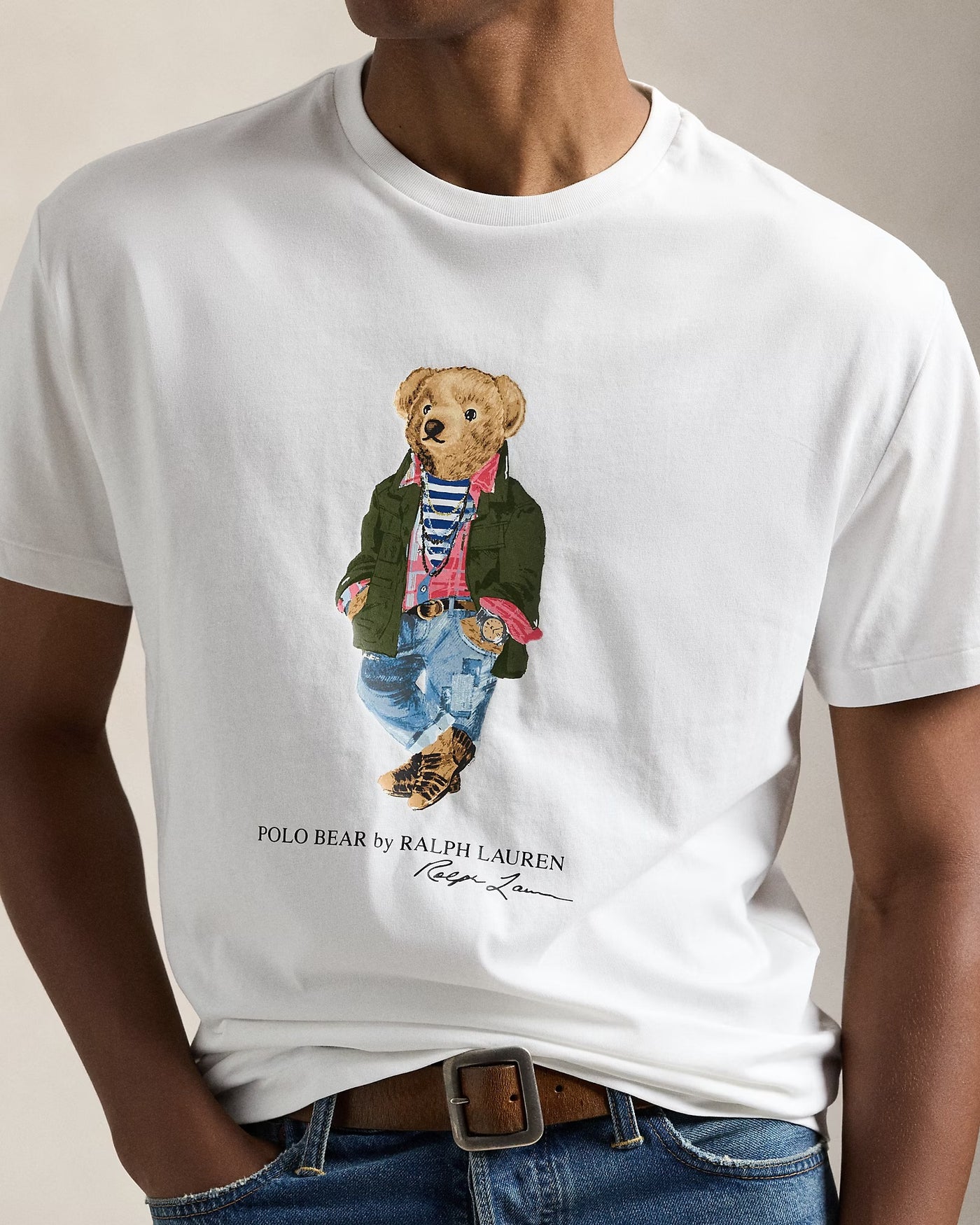 Ralph Lauren Classic Fit Polo Bear Jersey T-Shirt | White Explorer