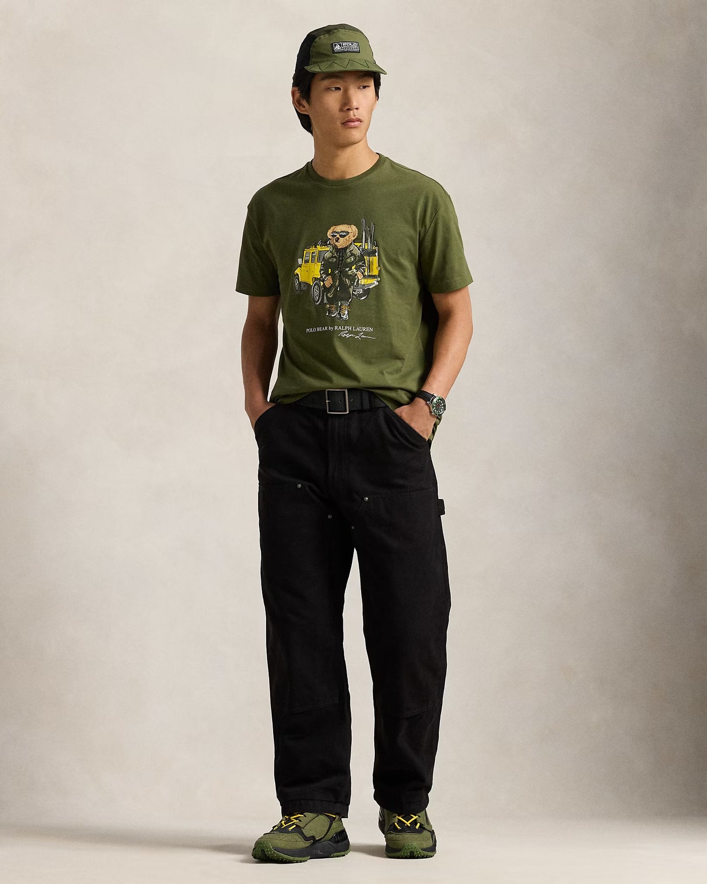 Ralph Lauren Classic Fit Polo Bear Jersey T-Shirt | Olive Defender