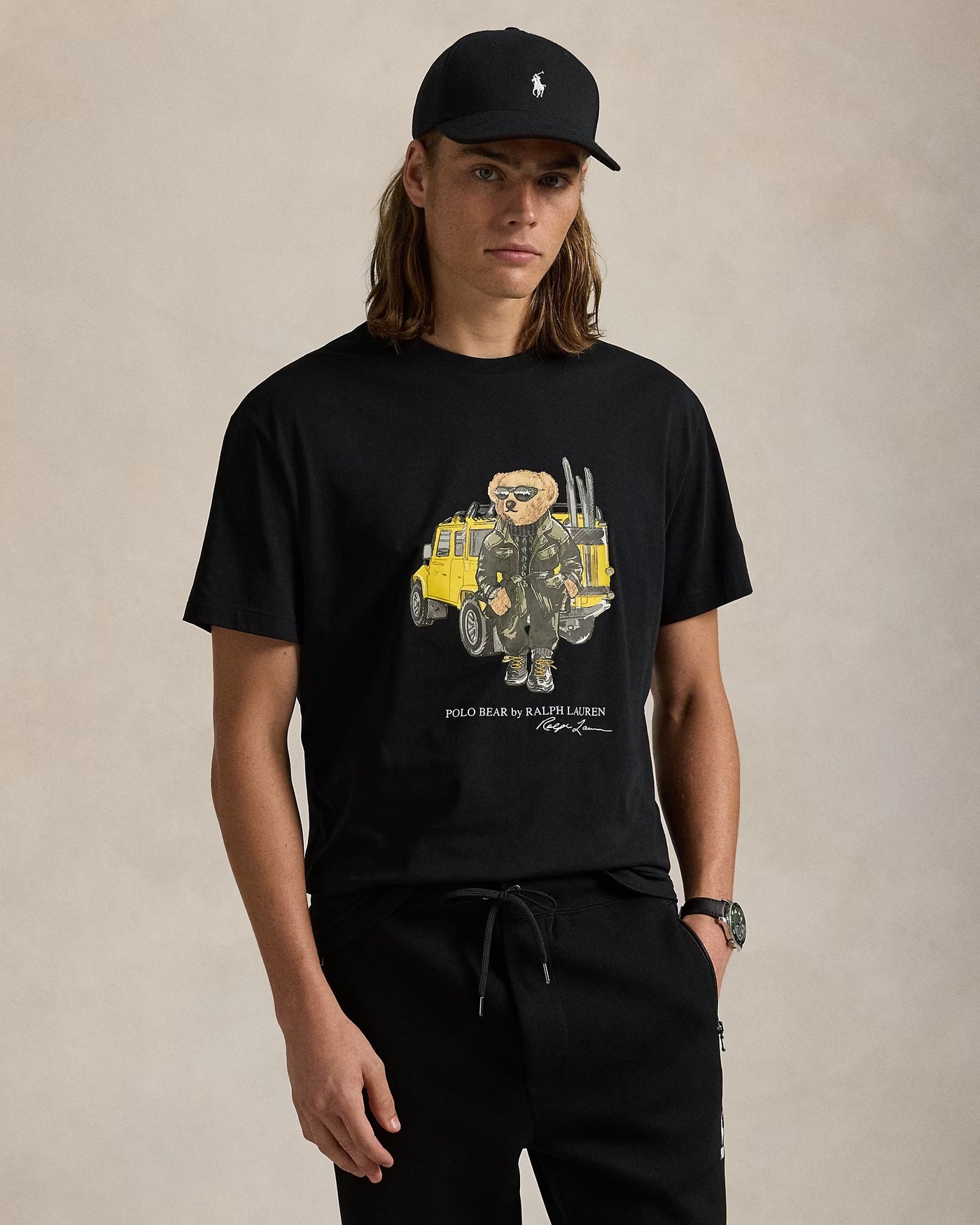 Ralph Lauren Classic Fit Polo Bear Jersey T-Shirt | Black