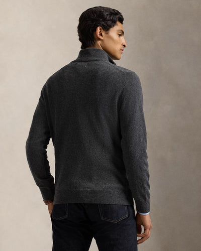 Ralph Lauren Wool Quarter-Zip Jumper | Dark Charcoal