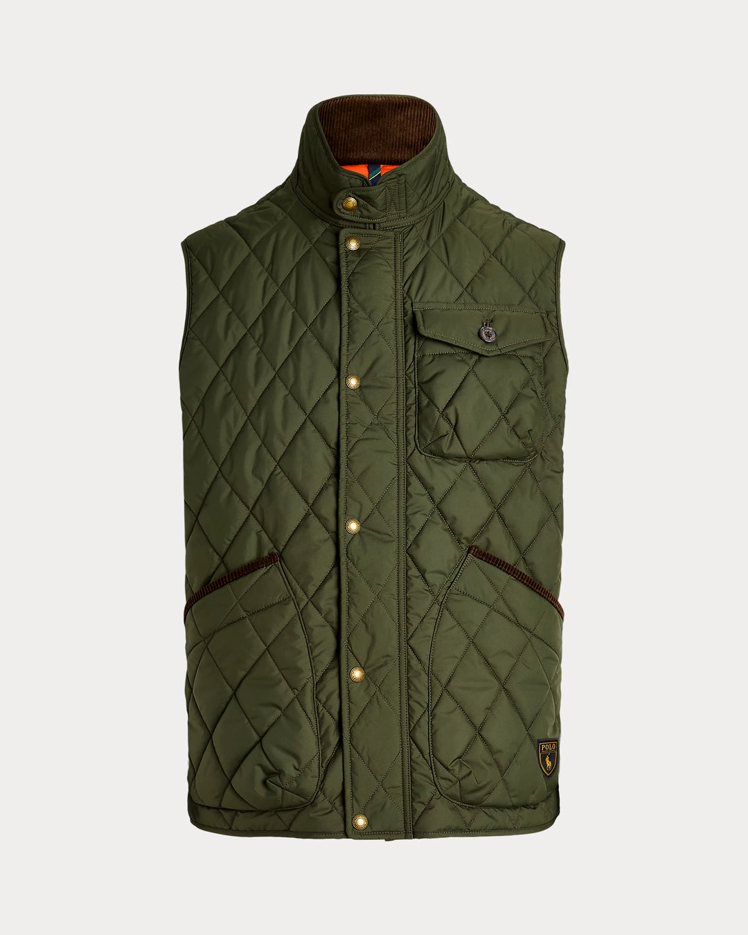 Ralph Lauren The Beaton Quilted Utility Gilet | Company Olive