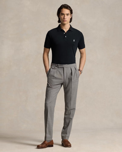 Ralph Lauren Custom Slim Fit Stretch Mesh Polo Shirt | Black