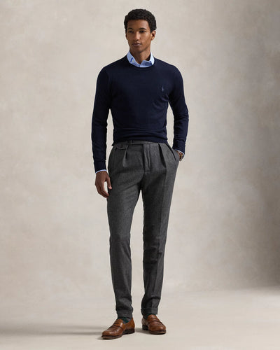 Ralph Lauren Slim Fit Washable Wool Crewneck Jumper | Hunter Navy