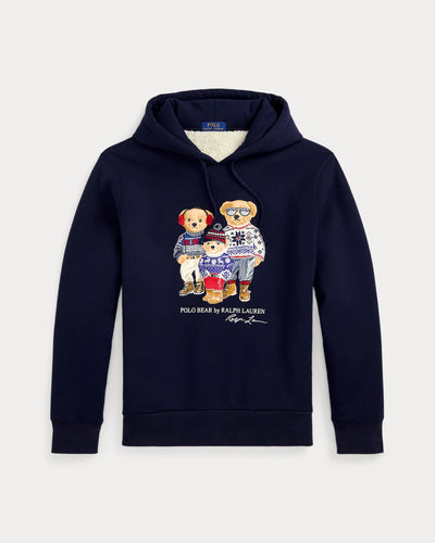 Ralph Lauren Polo Bear Family Fleece Hoodie | Navy