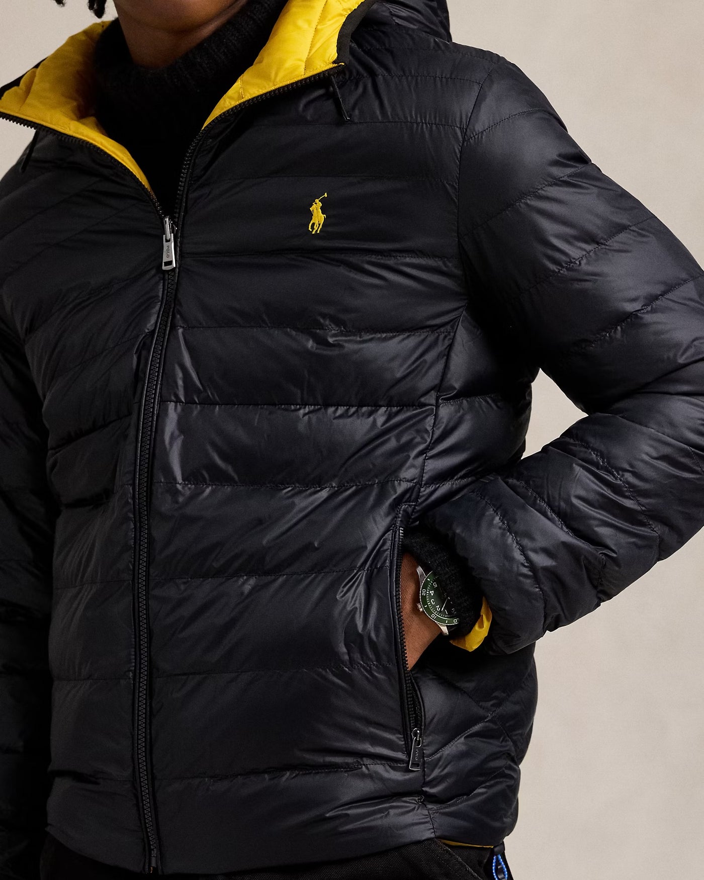 Ralph Lauren The Colden Reversible Jacket | Black/Yellow