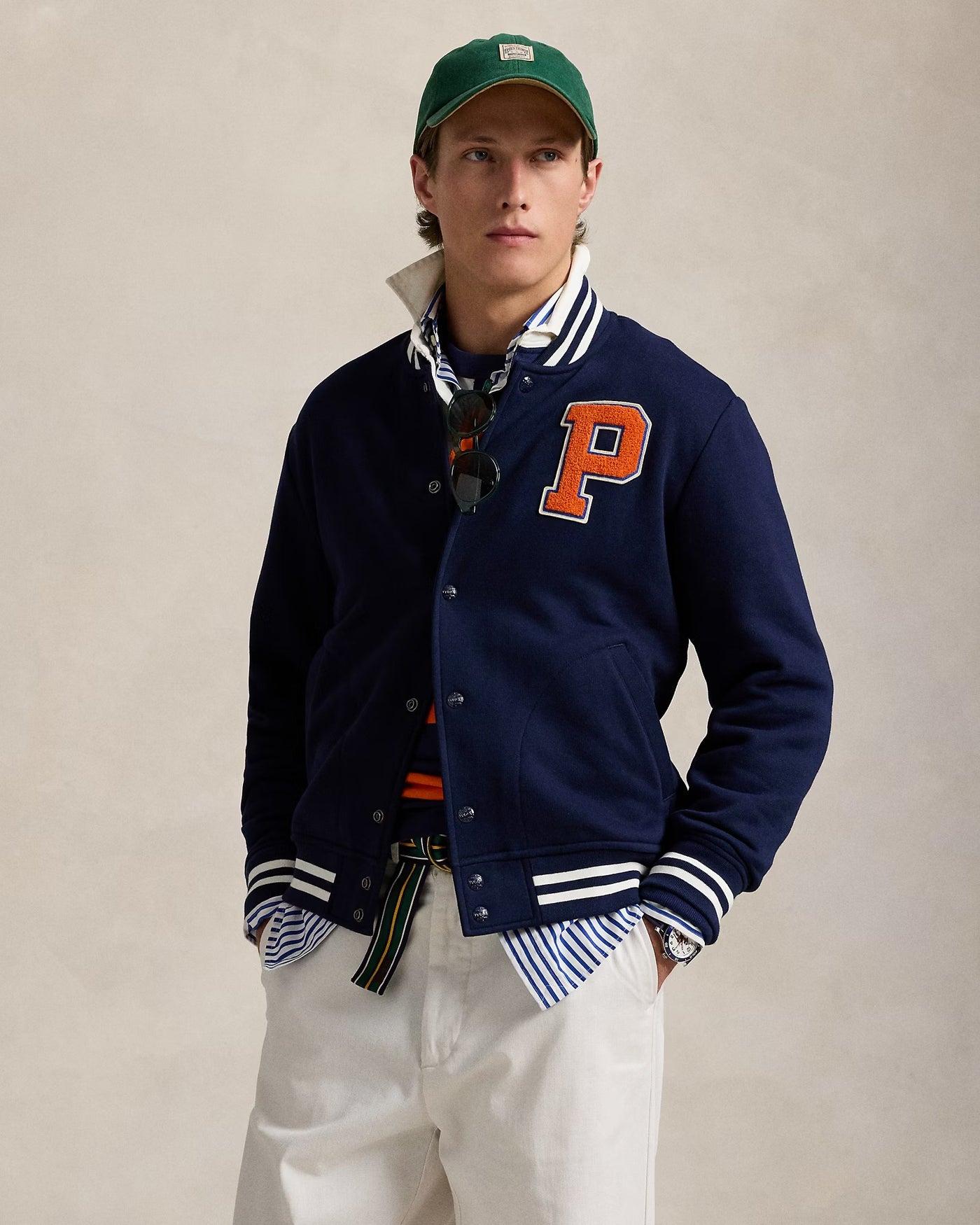 Ralph Lauren The RL Fleece Baseball Jacket | Cruise Navy