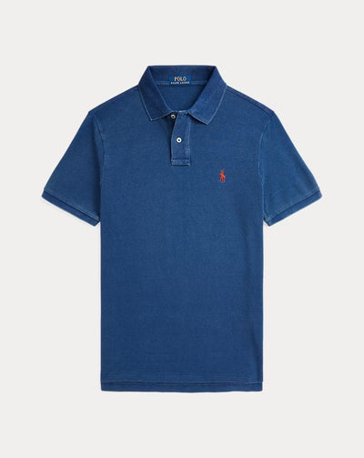 Ralph Lauren Custom Slim Fit Mesh Polo Shirt | Medium Indigo