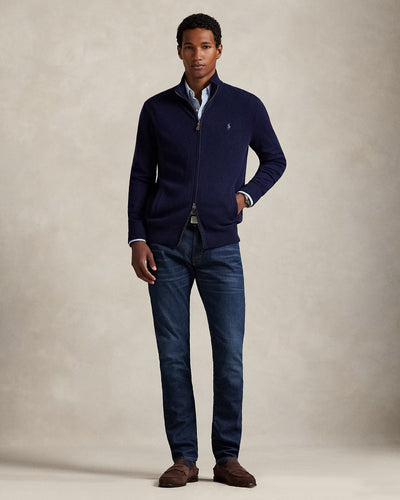 Ralph Lauren Wool Full-Zip Jumper | Hunter Navy